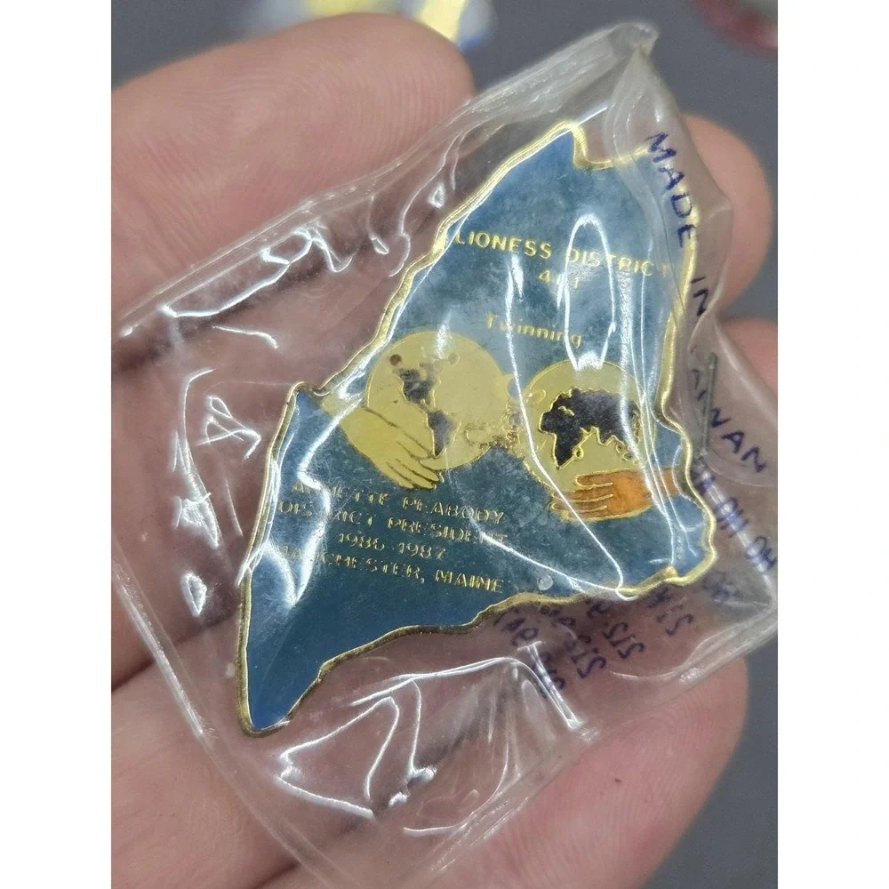 Vintage Lioness‎ District 41 Maine Pin Twining Pres. Anne Marie Peabody 1986